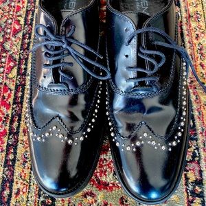 Moving sale | BOEMOS Black Leather Loafer Oxfords Flat Low Heel